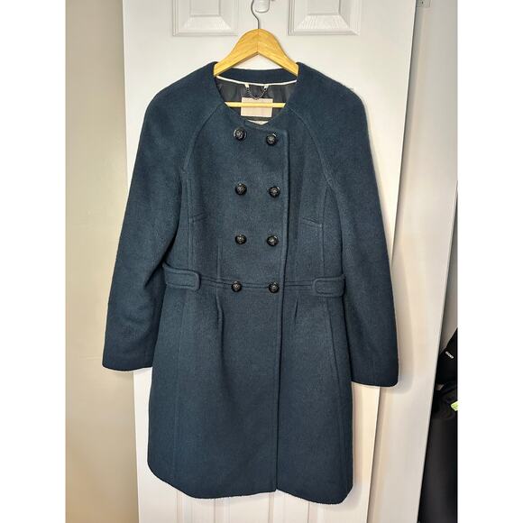 Banana Republic Jackets & Blazers - Banana Republic Blue Wool Coat Long Double Breasted‎ Old Money Quiet Luxury M